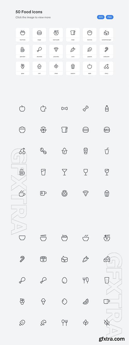 Food icons - Line H3EPGWU