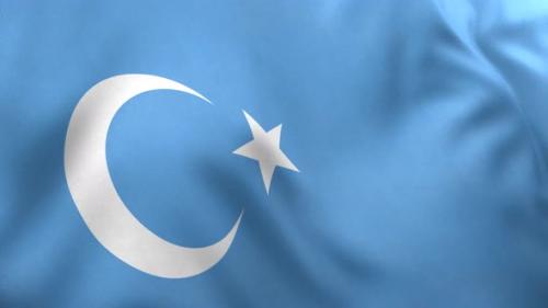 Videohive - East Turkestan Flag / Uyghur Flag - 4K - 33291977 - 33291977