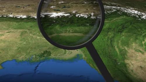 Videohive - Loupe Finds Dhaka City on the Map - 33305566 - 33305566