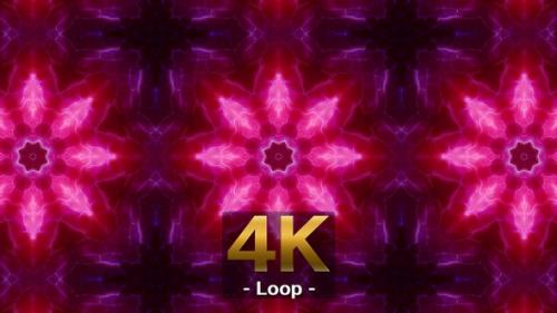 Videohive - Purple And Crimson Glowing Kaleidoscope 4K 02 - 33310285 - 33310285