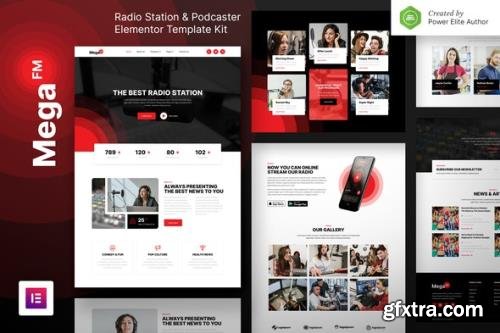 CodeCanyon - MegaFM v1.0.0 - Radio Station & Podcaster Elementor Template Kit - 33294768