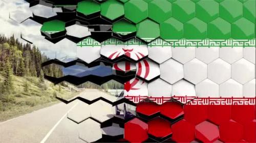 Videohive - Iran Flag Hexagon Transition - 4K Resolution - 33310835 - 33310835