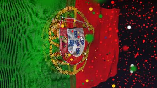 Videohive - Portuguese Flag Particle Animation - 33311282 - 33311282