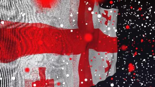 Videohive - Georgian Flag Particle Animation - 33311299 - 33311299