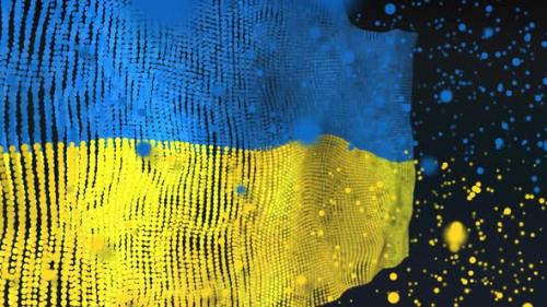 Videohive - Ukrainian Flag Particle Animation - 33311309 - 33311309