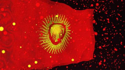 Videohive - Kyrgyzstan Flag Particle Animation - 33311332 - 33311332