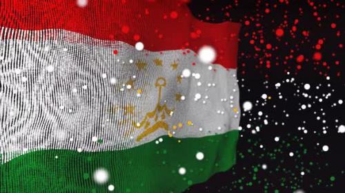 Videohive - Tajikistan Flag Particle Animation - 33311333 - 33311333