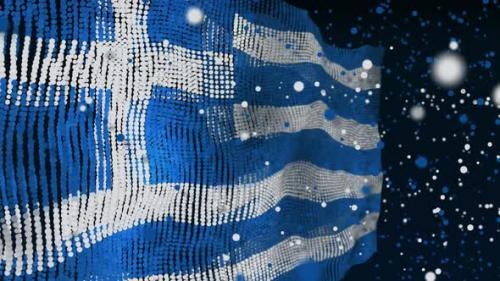 Videohive - Greek Flag Particle Animation - 33311348 - 33311348