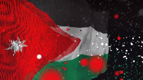 Videohive - Jordan Flag Particle Animation - 33311358 - 33311358