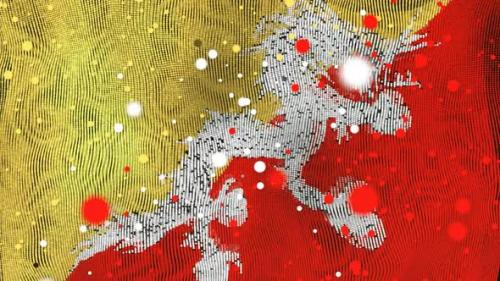 Videohive - Bhutan Flag Particle Animation - 33311359 - 33311359