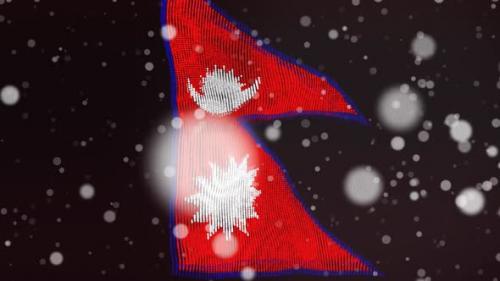 Videohive - Nepalese Flag Particle Animation - 33311360 - 33311360