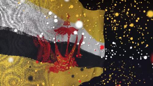 Videohive - Brunei Flag Particle Animation - 33311361 - 33311361