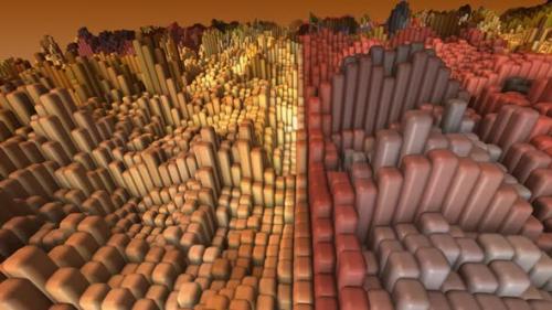 Videohive - Abstract 3D Landscape Animation With Colorful Cubes - 33311363 - 33311363