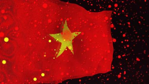 Videohive - Vietnamese Flag Particle Animation - 33311364 - 33311364