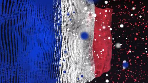 Videohive - French Flag Particle Animation - 33311384 - 33311384