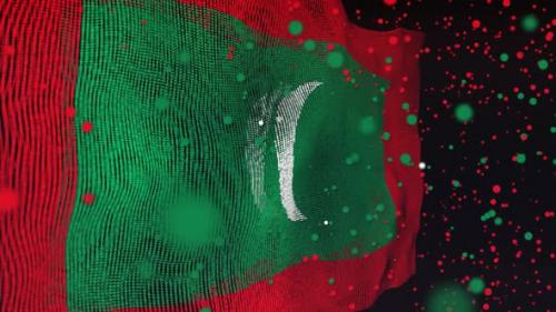 Videohive - Maldives Flag Particle Animation - 33311394 - 33311394