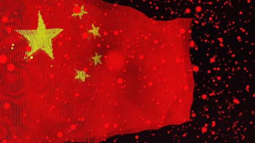 Videohive - Chinese Flag Particle Animation - 33311401 - 33311401