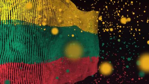 Videohive - Lithuanian Flag Particle Animation - 33311403 - 33311403