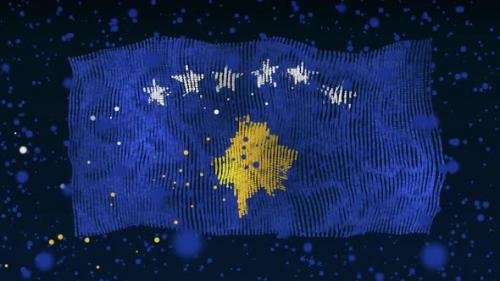 Videohive - Kosovo Flag Particle Animation - 33311409 - 33311409