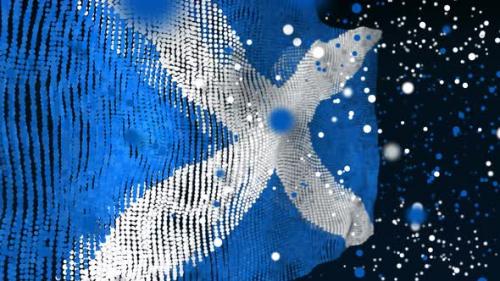 Videohive - Scottish Flag Particle Animation - 33311417 - 33311417