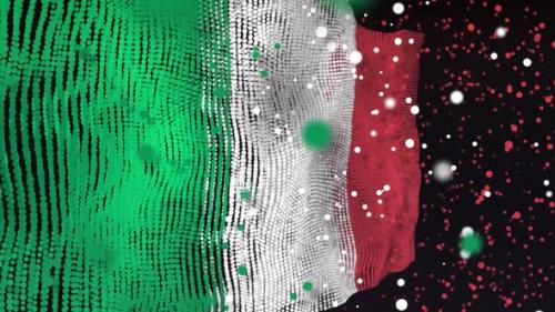 Videohive - Italian Flag Particle Animation - 33311421 - 33311421