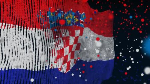 Videohive - Croatian Flag Particle Animation - 33311425 - 33311425