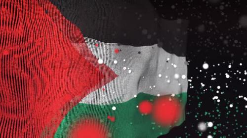 Videohive - Palestine Flag Particle Animation - 33311426 - 33311426