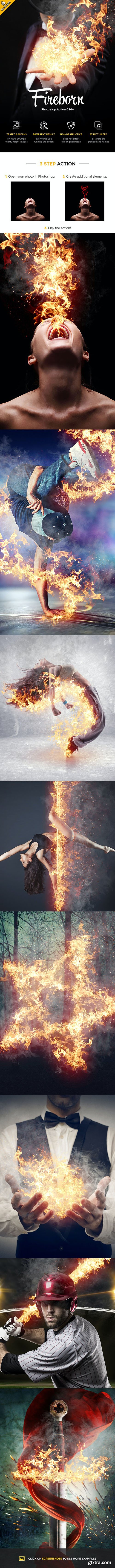 GraphicRiver - Fireborn CS4+ Photoshop Action 24273075