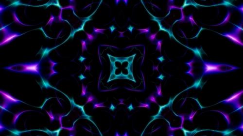 Videohive - Organic Neon Energy Background Kaleidoscope Loop 4K 02 - 33312364 - 33312364