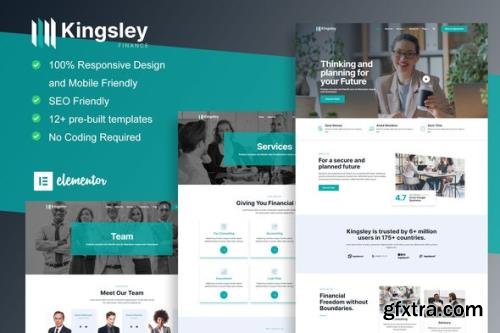 ThemeForest - Kingsley v1.0.0 - Finance & Investment Elementor Template Kit - 33317767