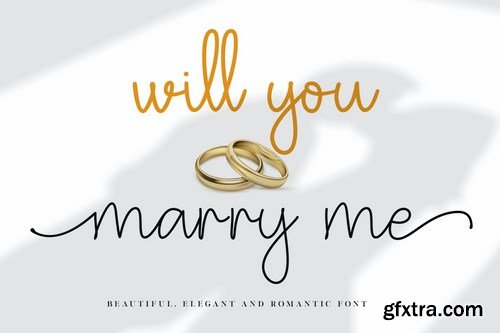 Will You Marry Me Wedding Font