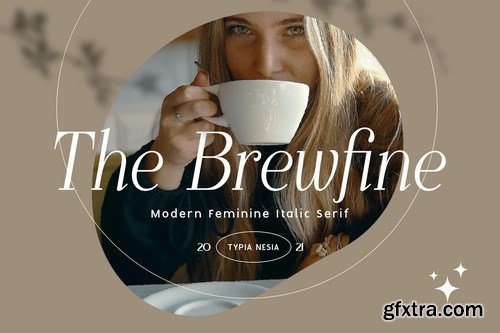 The Brewfine - modern feminine italic serif