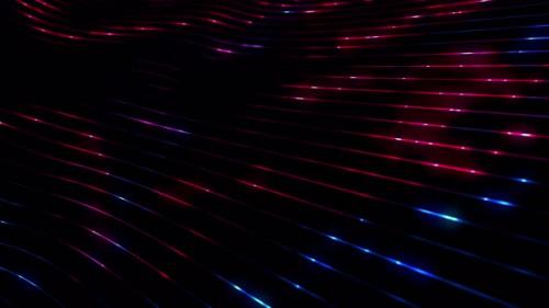 Videohive - Neon Curved Strings Glowing Background - 33316404 - 33316404