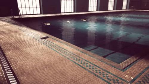 Videohive - The View of an Empty Public Swimming Pool Indoors - 33326841 - 33326841