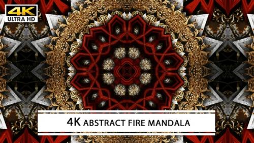 Videohive - 4K Abstract Fire Mandala - 33319393 - 33319393