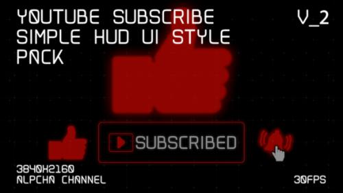 Videohive - Youtube Subscribe Simple Hud Ui Style Pack V 2 - 33323732 - 33323732