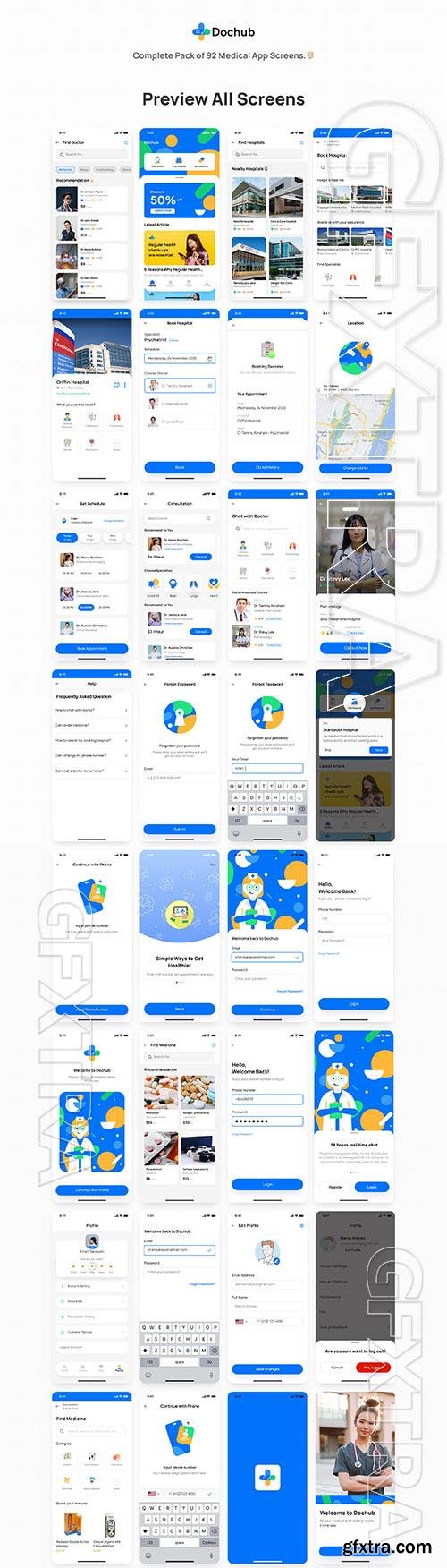 Dochub - Doctor and Medical App UI Kit 