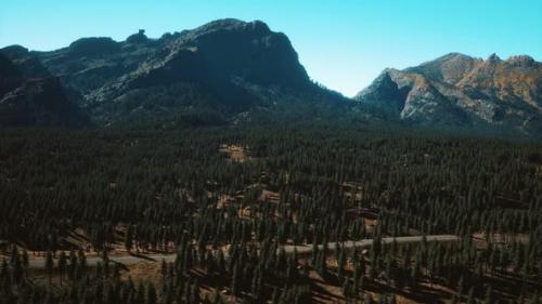 Videohive - Aerial View of Mountain Road and Forest - 33330818 - 33330818