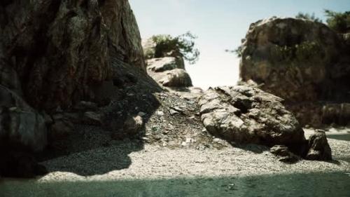 Videohive - Coastal View of a Sand Beach with Cliffs - 33330826 - 33330826