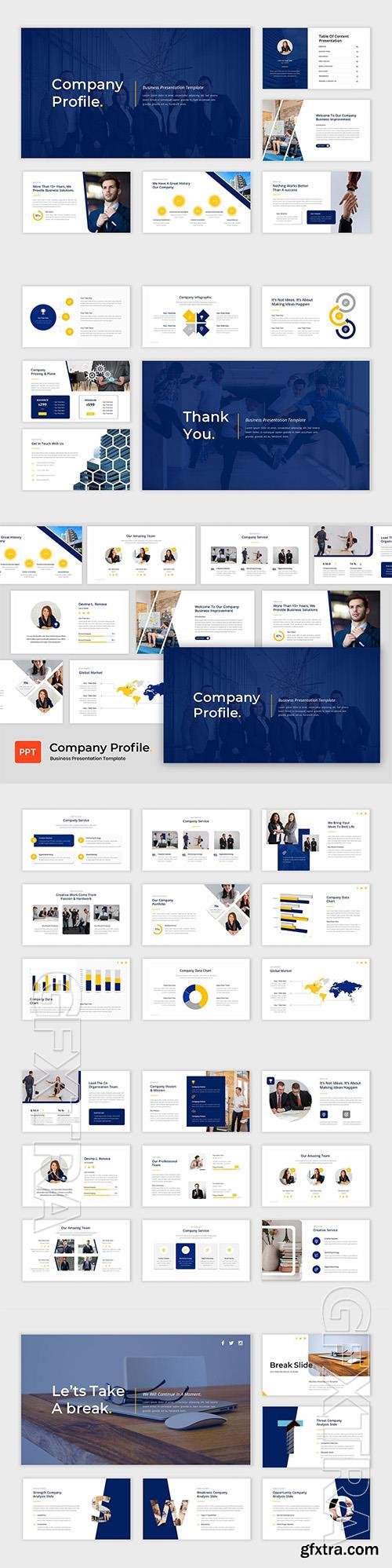 Company Profile - Business Powerpoint, Keynote and Google Slides Template  