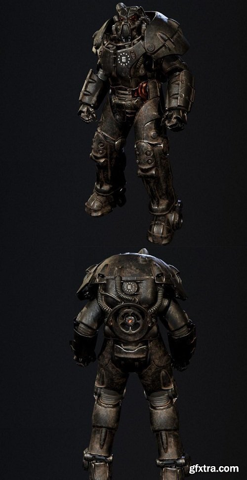 Fallout Miami-Enclave X-01 Advance Power Armor 3D Model