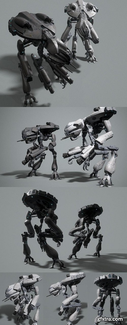 SciFI Mech 3D model