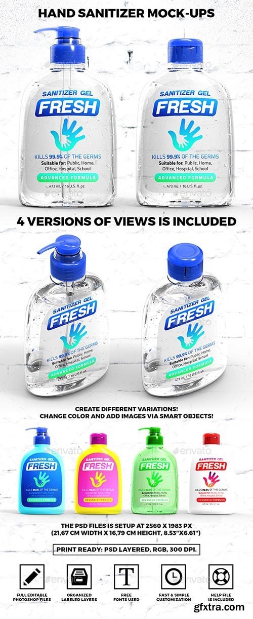 GraphicRiver - Hand Sanitizer Mock-ups 27706019