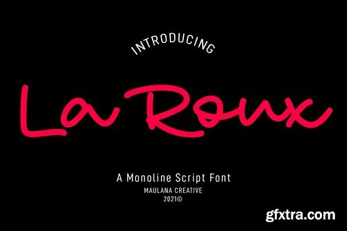 La Roux Monoline Script Font