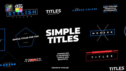 Videohive - Simple Titles - 33059309 - 33059309