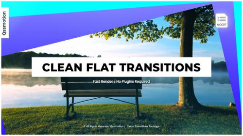 Videohive - Clean Flat Transitions I MOGRT - 33308522 - 33308522