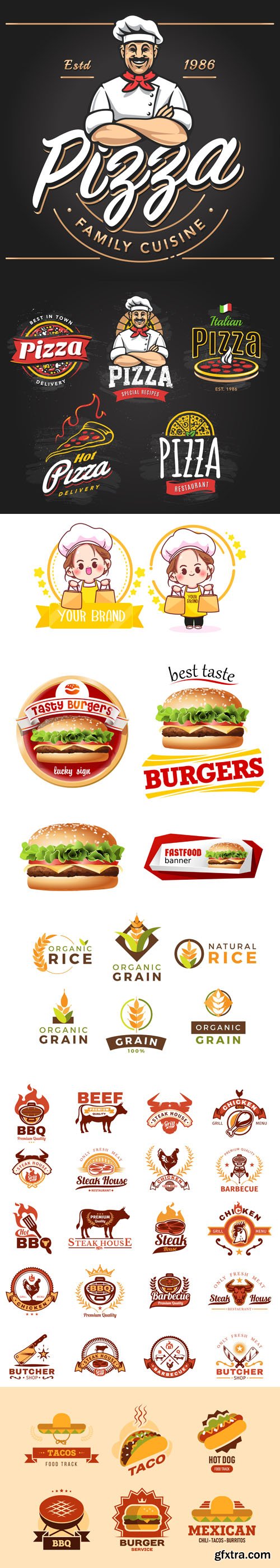 65+ Food Logos - Vector Design Templates 