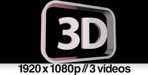 Videohive - three " 3D " symbol / logo / text / word / sign - 135328 - 135328