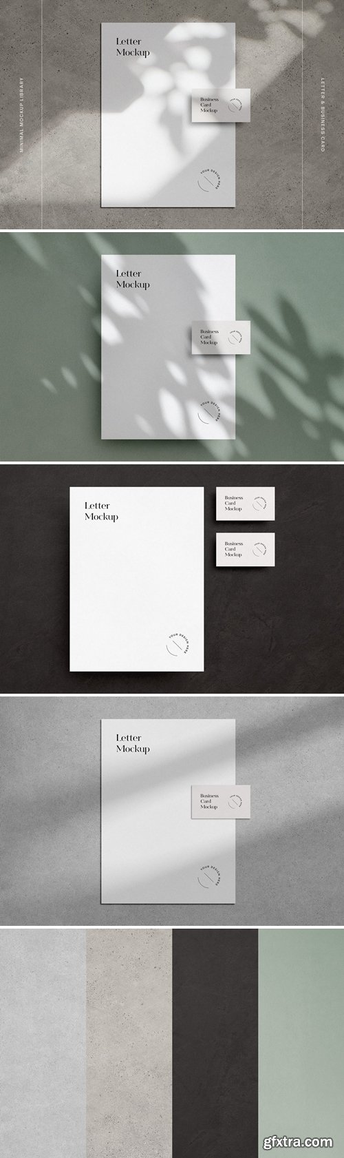 US Letter & Business Card Mockup