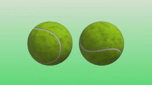 Videohive - 4K Tennis Balls Background Seamless Loop - 32940554 - 32940554